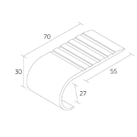 2.44m QFSN5 FLEXIBLE PVC NOSING - BLACK